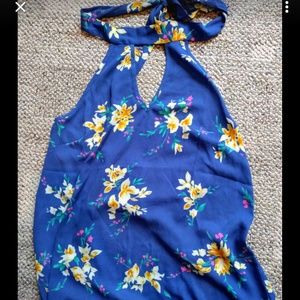 Sienna sky blue halter top